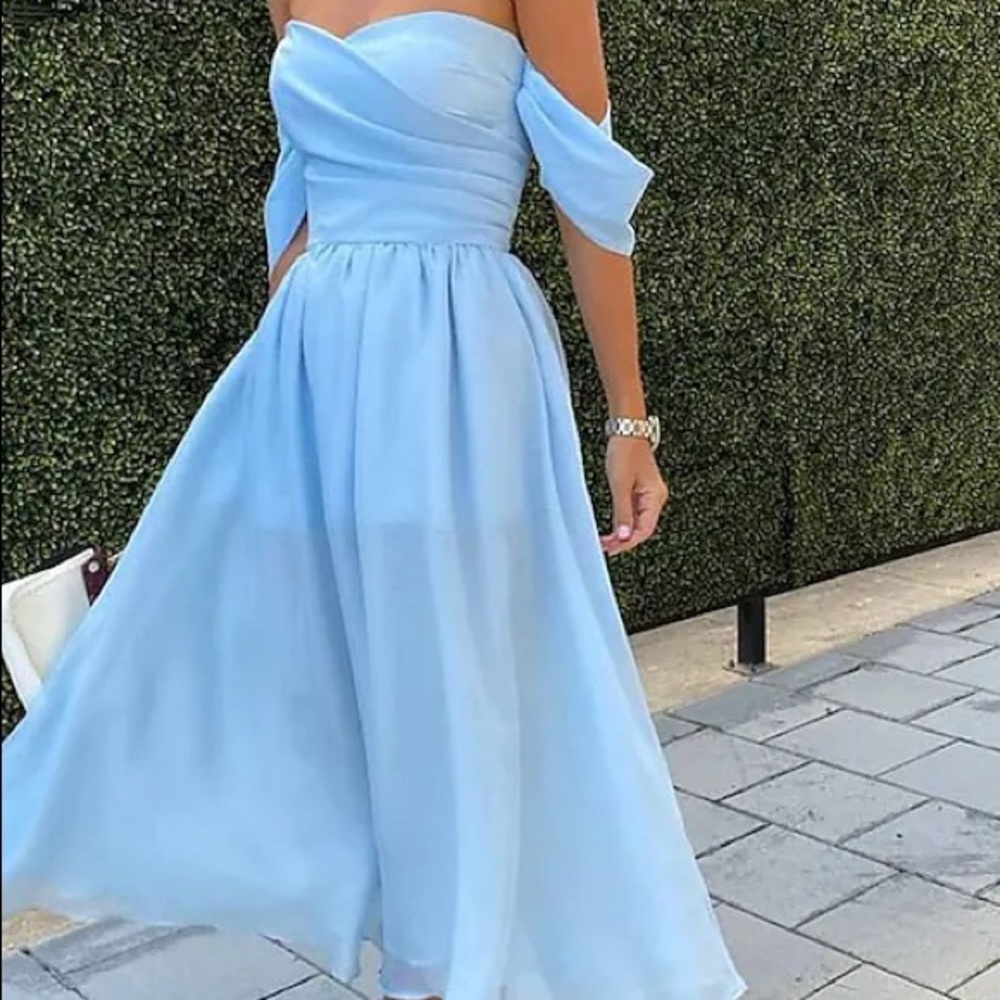 Women's Party Dress Midi Dress White Pink Light Blue Sleeveless